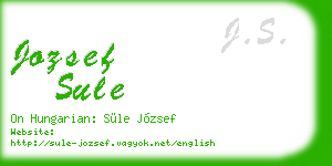 jozsef sule business card