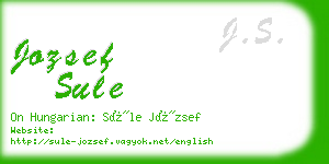 jozsef sule business card